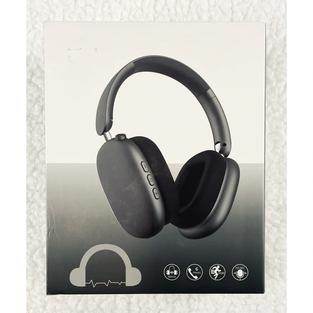 (NIB) Silver Wireless Over-The-Ear Headphones - Picture 1 of 9
